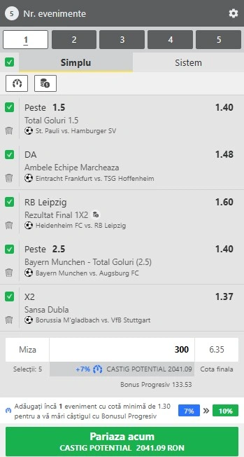 Biletul rundei cu numărul 19 din Bundesliga 23.01.2026