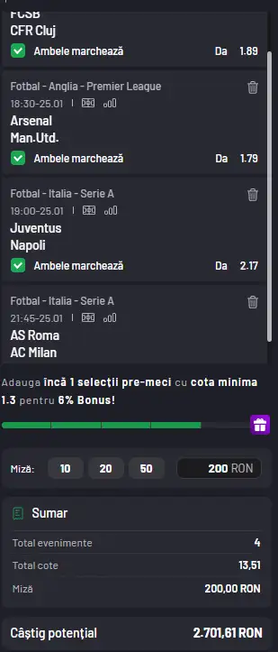 Biletul Zilei cu AI la Maxbet