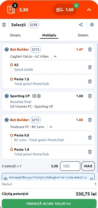 Biletul zilei din fotbal 2 ianuarie 2026