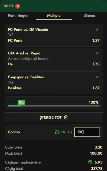 Biletul zilei din fotbal 26.01.2026