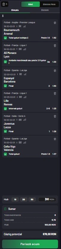 Biletul zilei din fotbal 3 ianuarie 2026