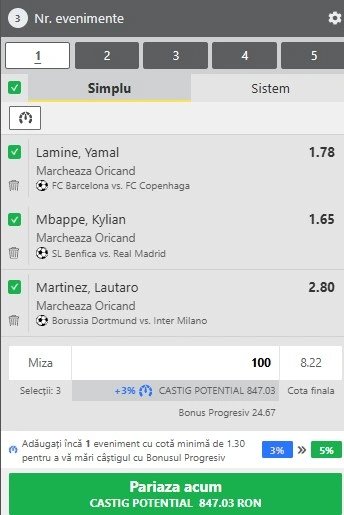 Biletul zilei pe marcatori 28 ianuarie 2026