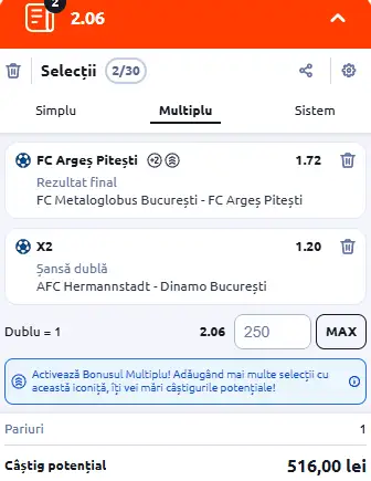 Cota 2 din Liga 1 azi, 23 ianuarie