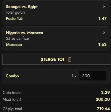 Cota 2 la Cupa Africii 14 ianuarie