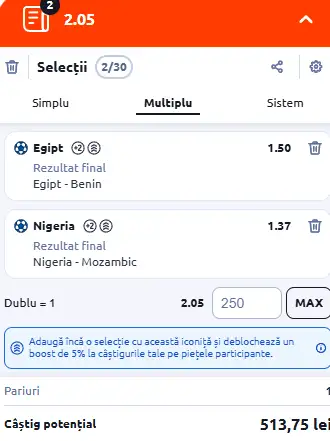 Cota 2 la Cupa Africii 5 ianuarie