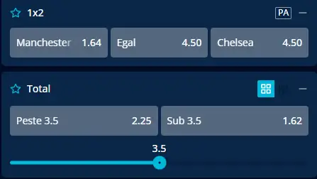 Cote pariuri Manchester City vs Chelsea la MrBit