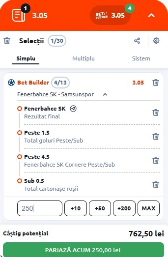 Fenerbahce vs Samsunspor