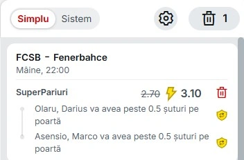 Pariuri speciale FCSB - Fenerbahce