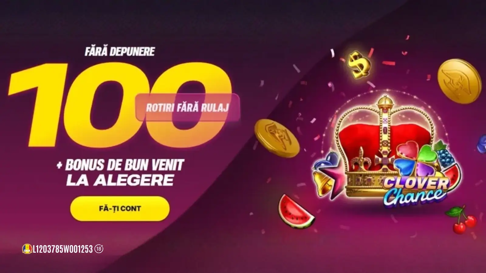 Activează 100 Rotiri Gratuite fără depunere și fără rulaj la Napoleon Casino