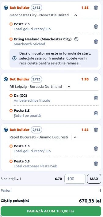 Biletul Bet Builder din 21 februarie 2026