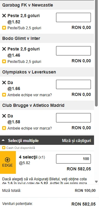 Biletul Zilei Betfair din 18 februarie 2026