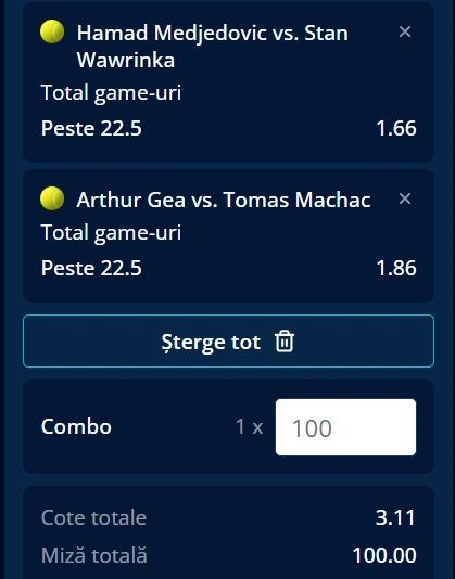 Biletul zilei ATP Open Occitanie - Cotă 3.11 la Mr Bit