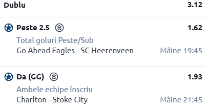 Biletul zilei Fotbal 11 Februarie 2026