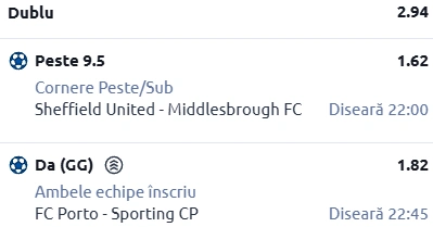 Biletul zilei fotbal 9 Februarie 2026