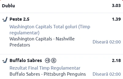 Biletul zilei hochei 06 Februarie 2026