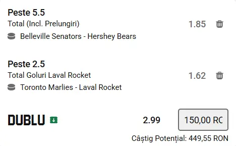 Biletul zilei hochei 16 Februarie 2026