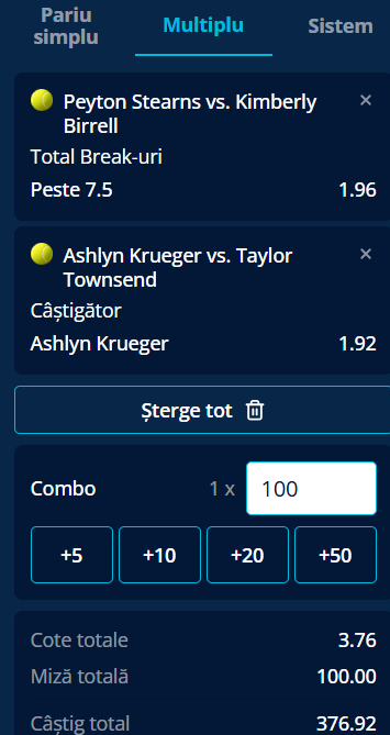 Biletul zilei tenis 28 februarie 2026