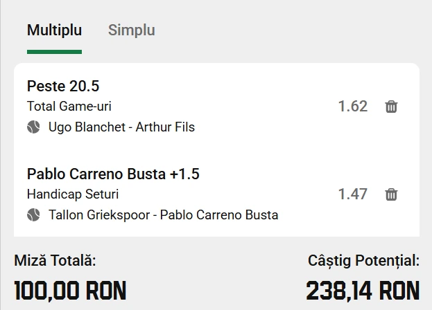 Cota 2 ATP World Tour ”250„ Montpellier Open 05.02.2026 la Unibet