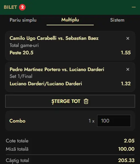 Cota 2 ATP faza sferturilor de finală de la Buenos Aires 2026 Open