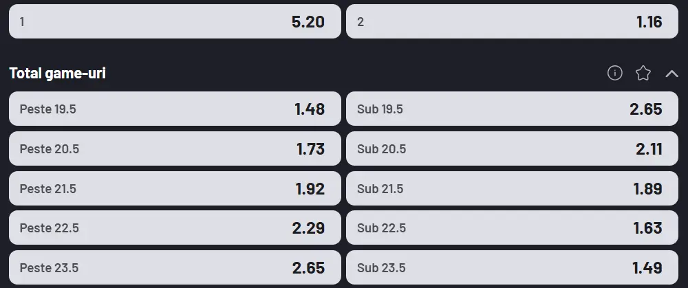 Cote pariuri la Maxbet - primul tur ATP 2026 Doha Qatar Open, Jesper De Jong vs Andrey Rublev