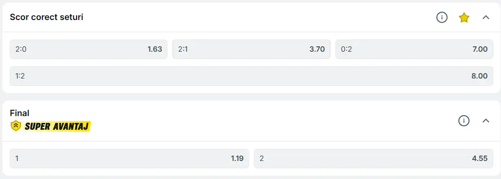 Cote pariuri la Superbet - runda inaugurală de la ATP Acapulco 2026 Open, Alexander Zverev vs Corentin Moutet