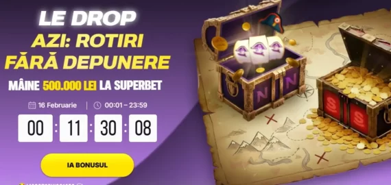 Doar astăzi, 16 februarie, ai 5 Rotiri Gratuite Fără Depunere și Fără Rulaj la Napoleon Casino