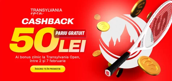 Pariază pe Transylvania Open și încasează 50 RON Pariu Gratuit la Superbet