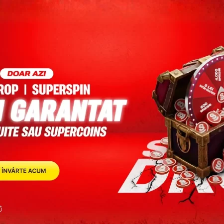 Super Drop X SuperSpin la Superbet – Câștigi garantat Rotiri Gratuite sau Supercoins pe 1 martie 2026