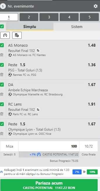 Biletul rundei a 22-a din Ligue 1 - 13 februarie 2026