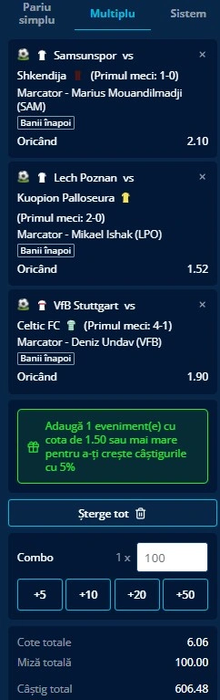 Biletul zilei pe marcatori 26 februarie 2026