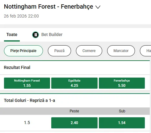 Britanicii sunt mari favoriți și în oferta Unibet