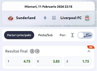 cote-pariuri-Sunderland-Liverpool-11.02.2026