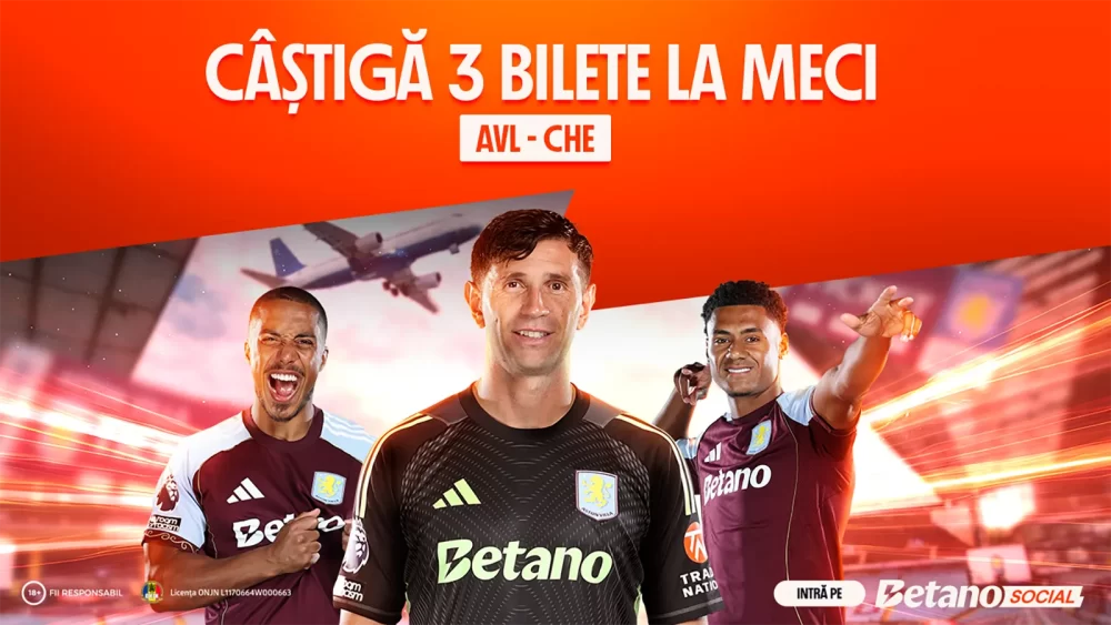 Distribuie pariuri pe Betano Social și câștigă bilete la Aston Villa - Chelsea