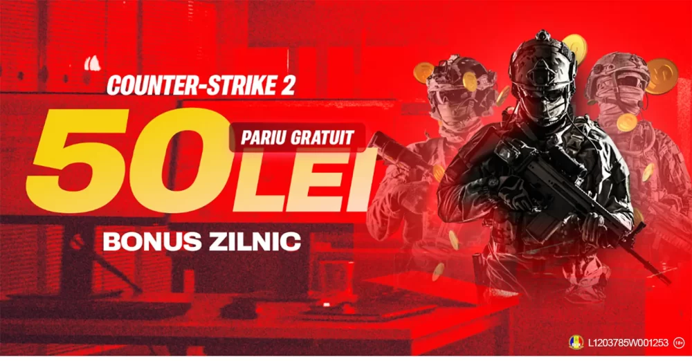 Pariază pe Counter Strike 2 și încasează 50 RON Pariu Gratuit la Superbet