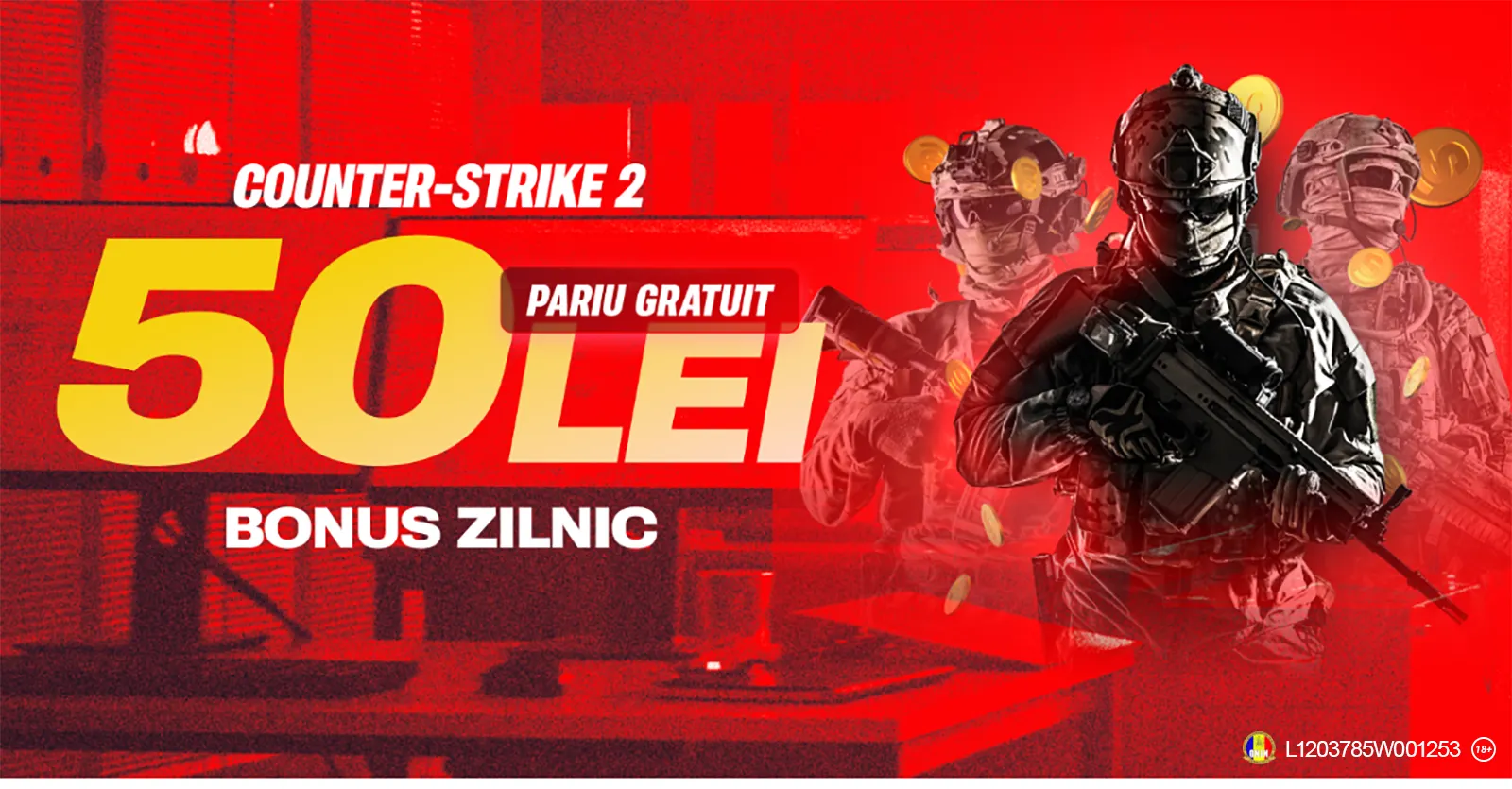 Pariază pe Counter Strike 2 și încasează 50 RON Pariu Gratuit la Superbet