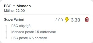 Pariuri speciale PSG vs AS Monaco