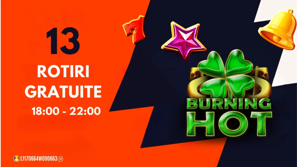 13 Rotiri Gratuite Fără Depunere la Betano – Doar astăzi, 13 martie, între orele 18:00 și 22:00