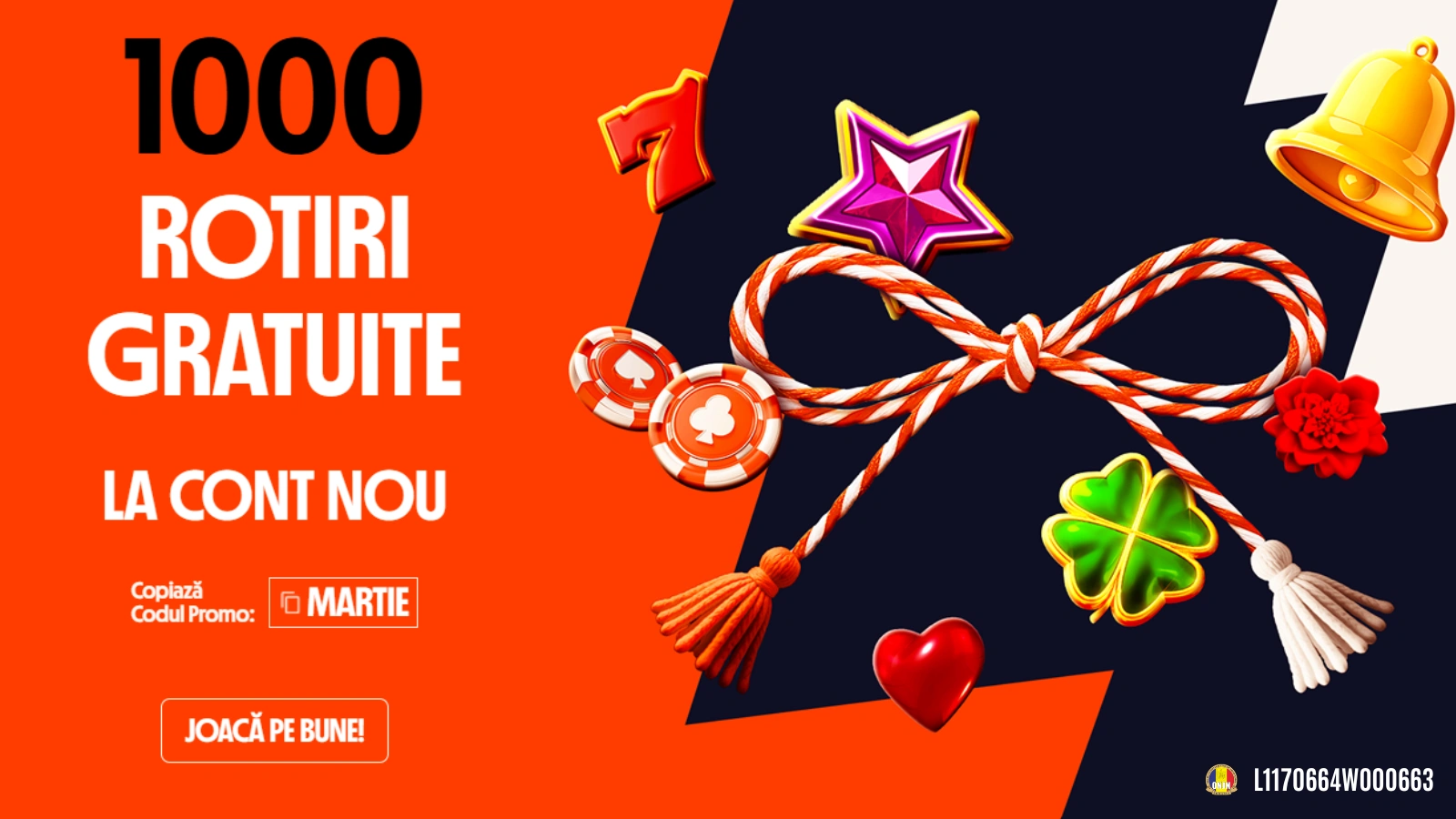 Betano Casino - 1.000 de rotiri gratuite fără depunere