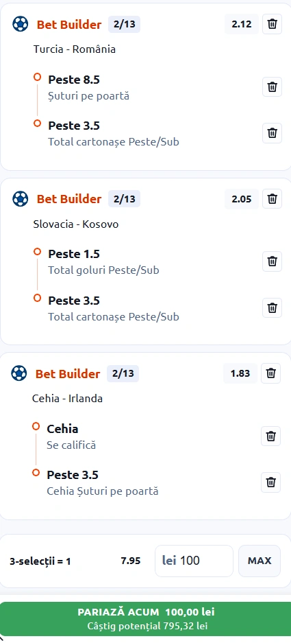Biletul Zilei Bet Builder din 26 martie 2026