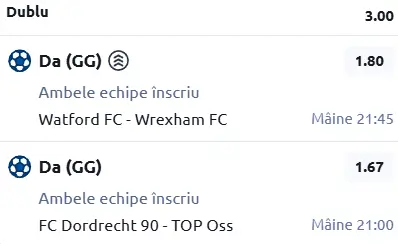 Biletul zilei Fotbal 17 Martie 2026