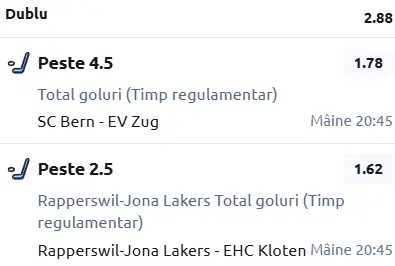 Biletul zilei Hochei 05 Martie 2026