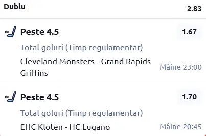 Biletul zilei Hochei 07 Martie 2026