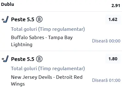 Biletul zilei Hochei 09 Martie 2026