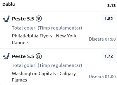 Biletul zilei Hochei 10 Martie 2026