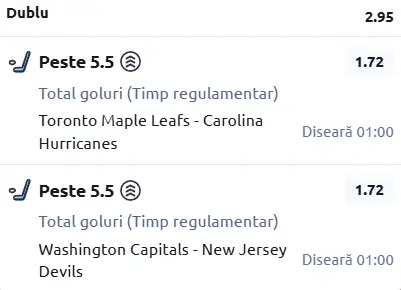 Biletul zilei Hochei 21 Martie 2026