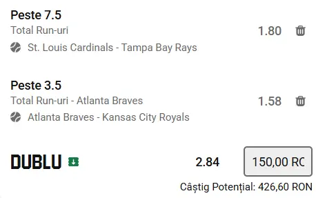 Biletul zilei baseball 29 Martie 2026