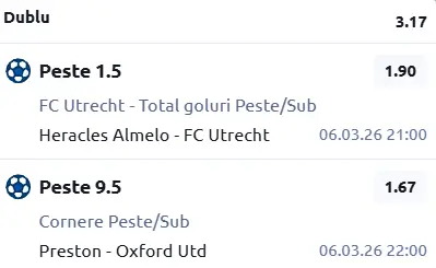 Biletul zilei fotbal 06.03.2026