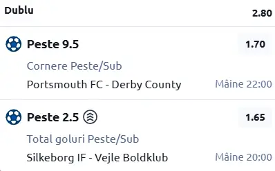 Biletul zilei fotbal 16 Martie 2026