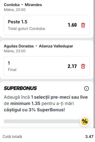 Biletul zilei fotbal 27 Martie 2026