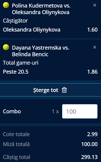 Biletul zilei tenis 31 martie 2026